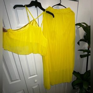 Sunny Yellow Women's Skirt Set